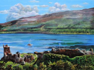 Loch Ness Urquhart Castle Scottish Landscape thumb