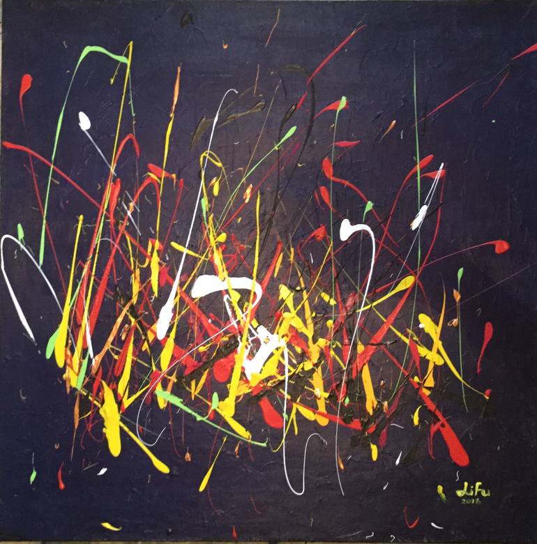 Li Fu Artist eruption Painting by Li Fu | Saatchi Art