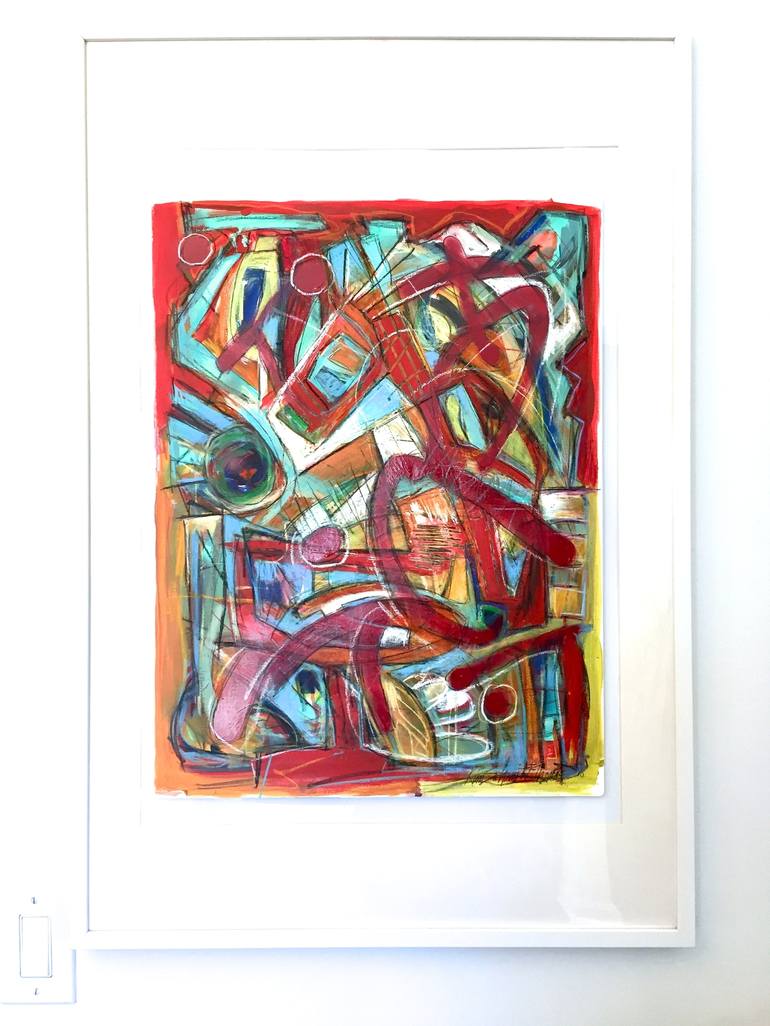 Original Abstract Graffiti Painting by Kim Schmitt Thomas