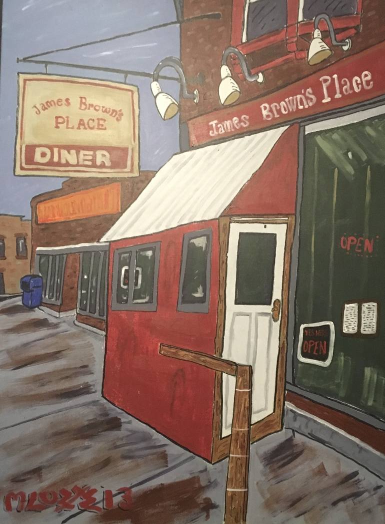 James Brown’s Diner Painting by Mitchell Lurye | Saatchi Art