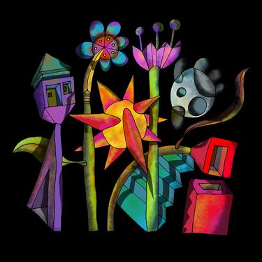 Original Cubism Abstract Mixed Media by Talia King  Art