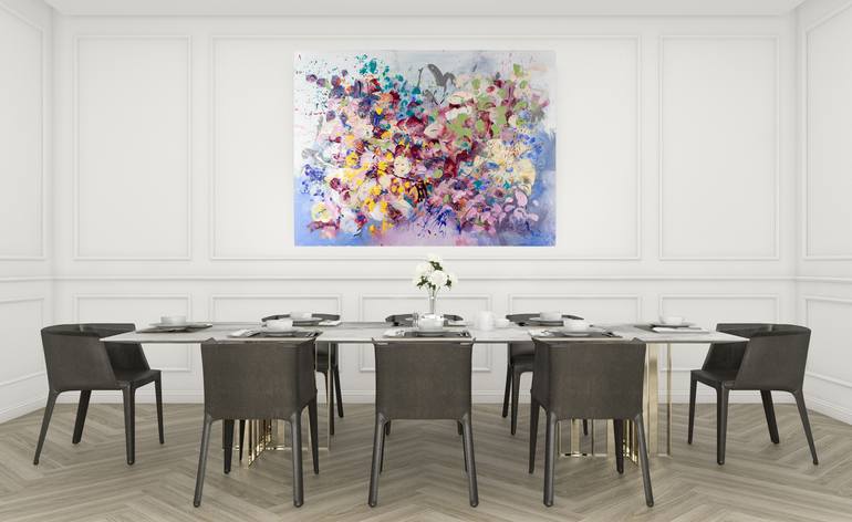 Original Abstract Floral Painting by Stefanie Kirby