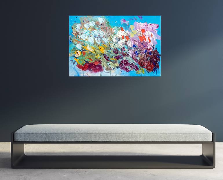 Original Abstract Floral Painting by Stefanie Kirby