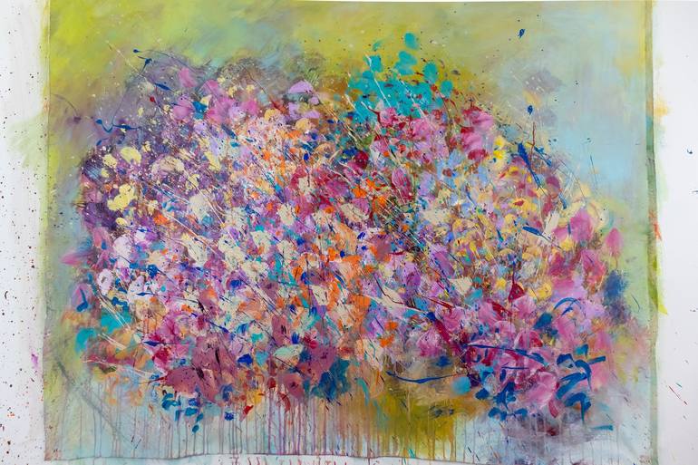 Original Abstract Floral Painting by Stefanie Kirby