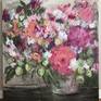 The sheer beauty of flowers inspired me to paint this gestural bouquet on a large scale. I hope the viewer is able to sense the energy and movement and can appreciate the scale along with hints of abstraction. 

All my paintings are rooted in the process of discovery. Thoughts, emotions, aspects of the human condition and perspectives of our environment all interplay. Each painting begins with an inspirational thought, which is quickly layered revealing or obscuring colours, marks, and brush strokes.