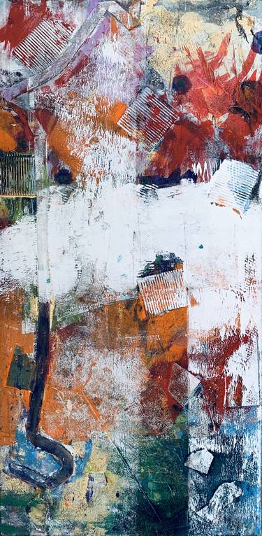 Original Abstract Expressionism Abstract Collage by Stefanie Kirby