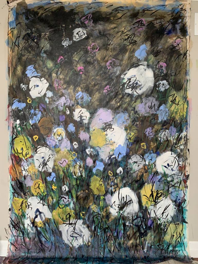 Original Abstract Floral Painting by Stefanie Kirby