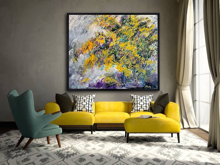 Original Abstract Expressionism Floral Painting by Stefanie Kirby