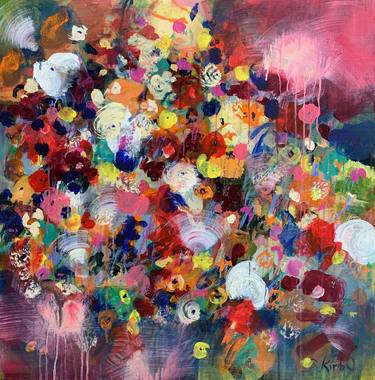 Print of Abstract Floral Paintings by Stefanie Kirby