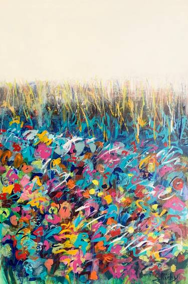 Print of Abstract Floral Paintings by Stefanie Kirby