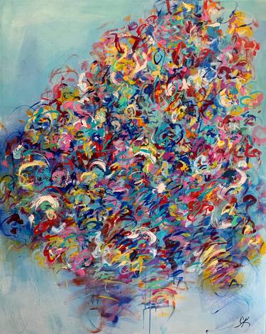 Original Abstract Floral Paintings by Stefanie Kirby