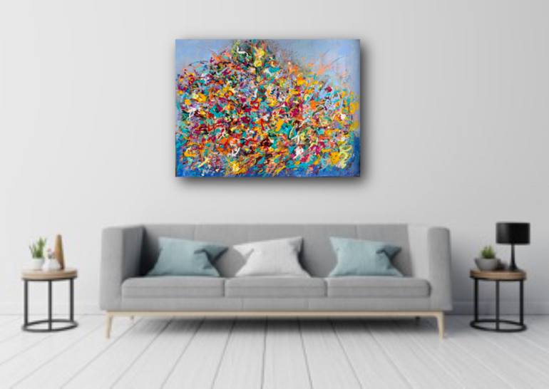 Original Abstract Floral Painting by Stefanie Kirby