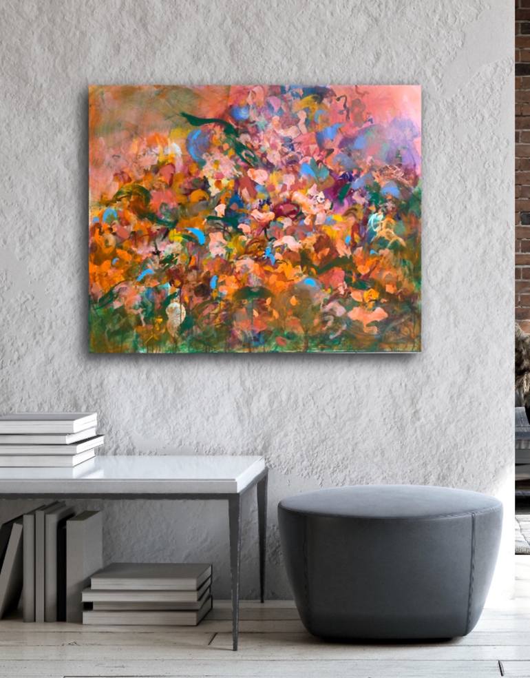 Original Abstract Floral Painting by Stefanie Kirby