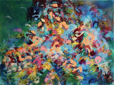 Original Abstract Floral Paintings by Stefanie Kirby