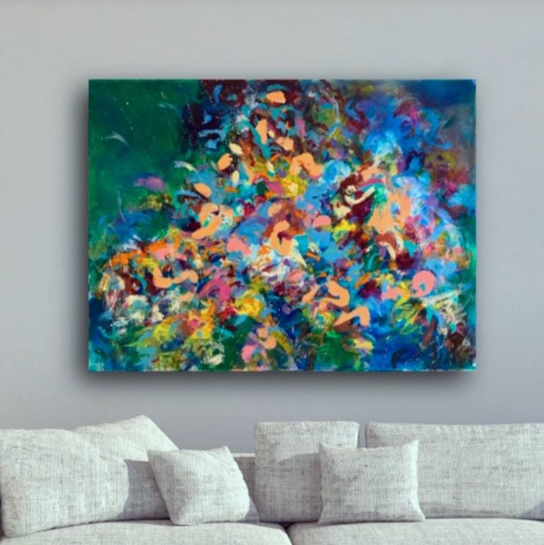 Original Abstract Floral Painting by Stefanie Kirby