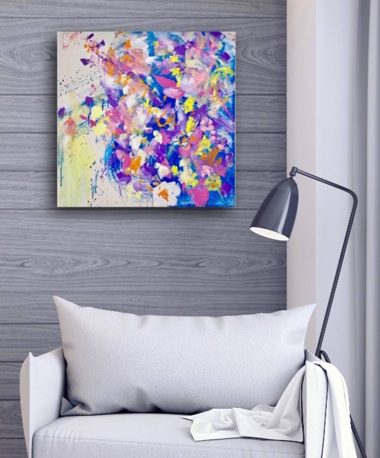 Original Abstract Floral Painting by Stefanie Kirby