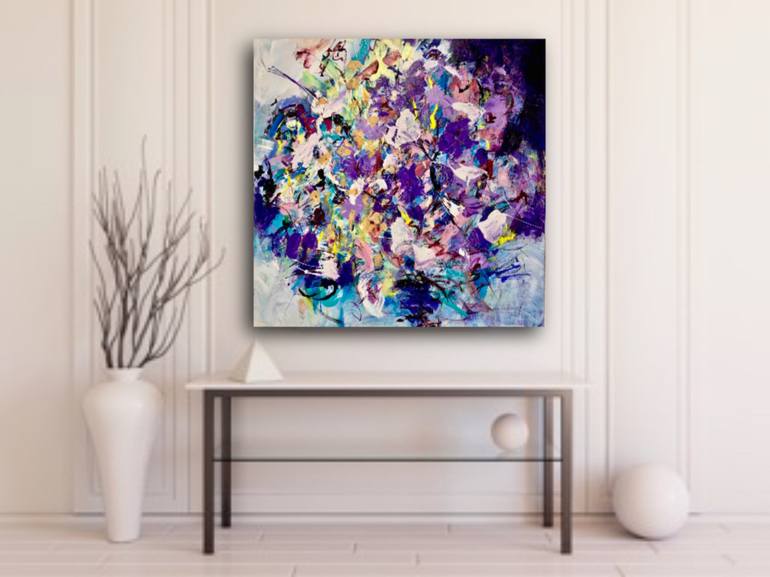 Original Abstract Floral Painting by Stefanie Kirby