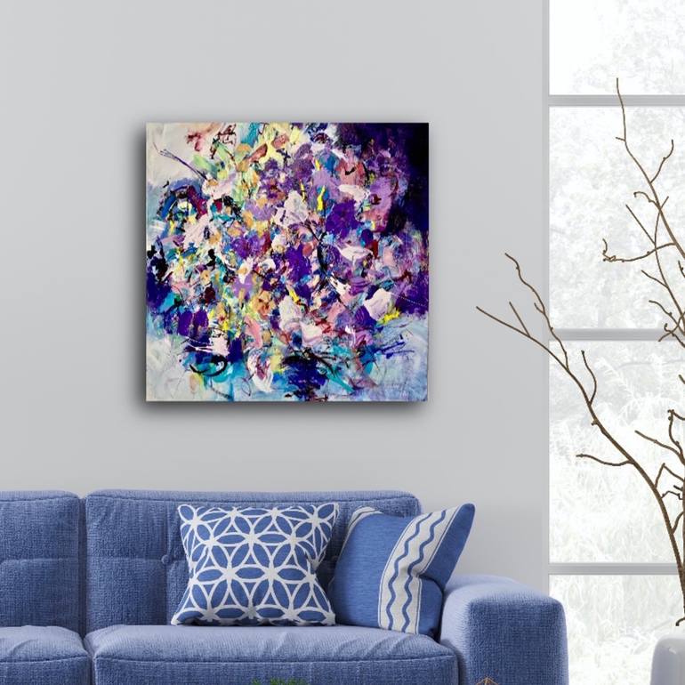 Original Abstract Floral Painting by Stefanie Kirby