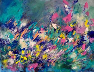 Print of Abstract Floral Paintings by Stefanie Kirby