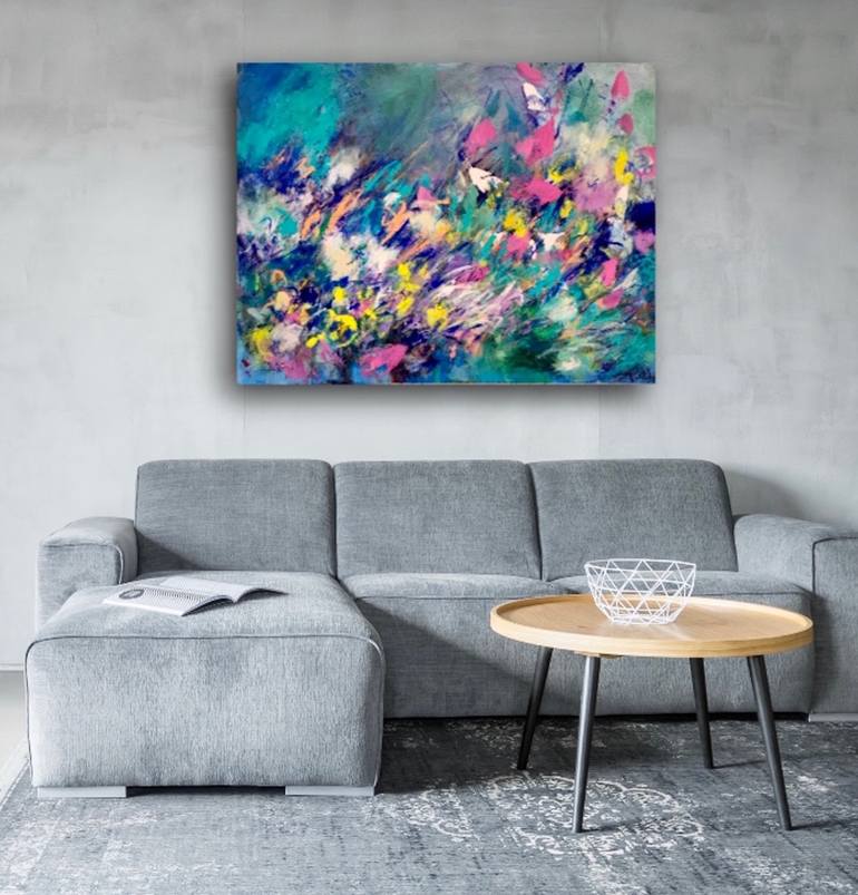 Original Abstract Floral Painting by Stefanie Kirby