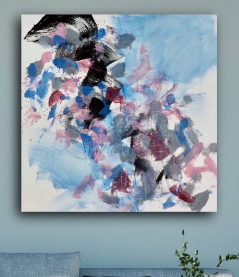 Original Abstract Floral Painting by Stefanie Kirby