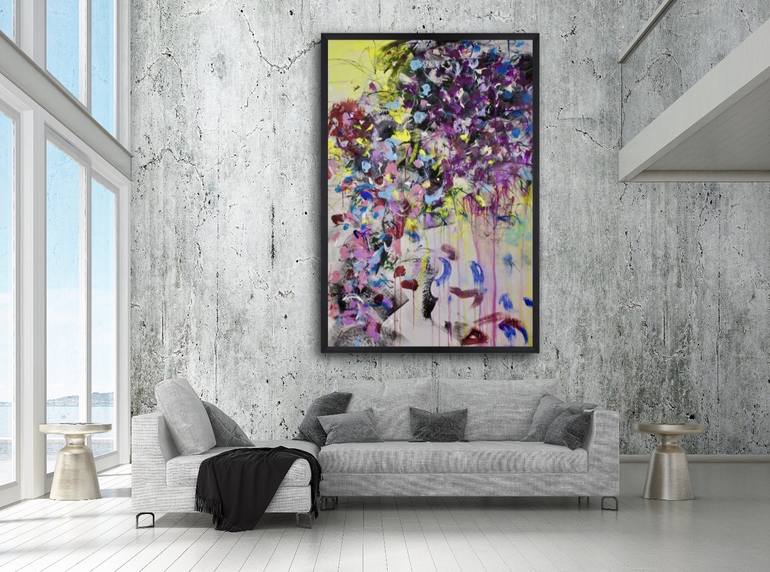 Original Abstract Floral Painting by Stefanie Kirby