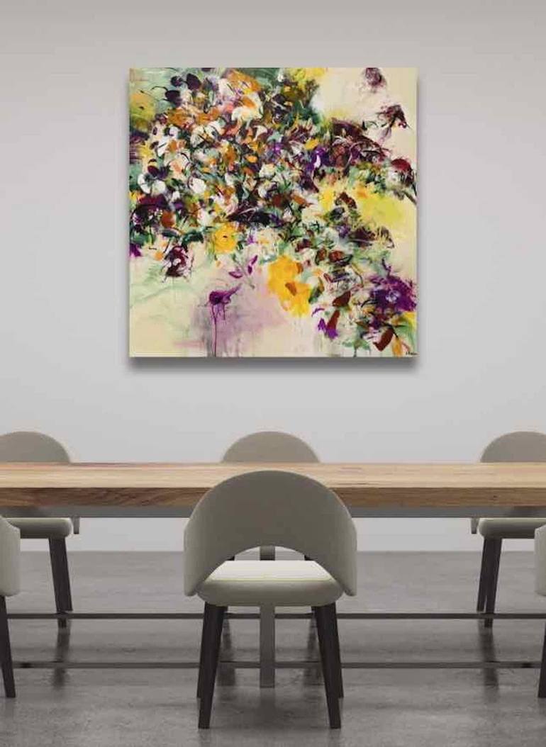 Original Abstract Floral Painting by Stefanie Kirby