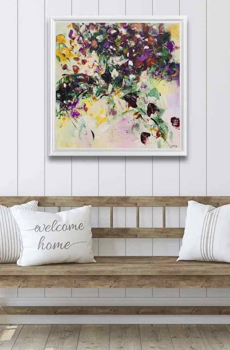 Original Abstract Floral Painting by Stefanie Kirby