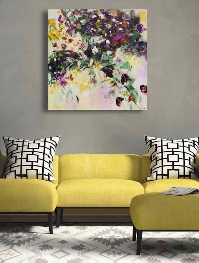 Original Abstract Floral Painting by Stefanie Kirby