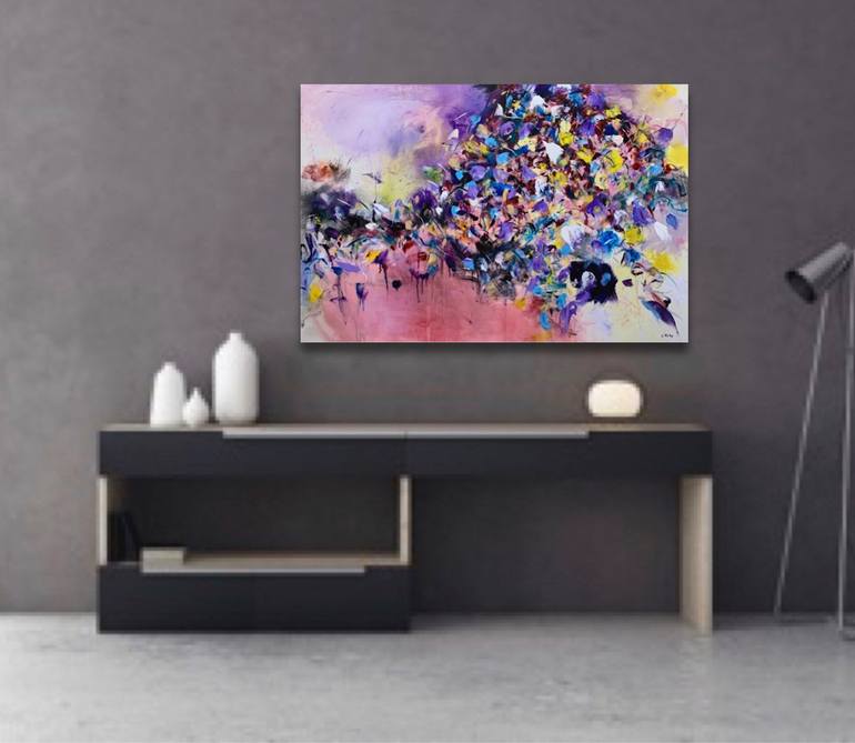 Original Abstract Floral Painting by Stefanie Kirby