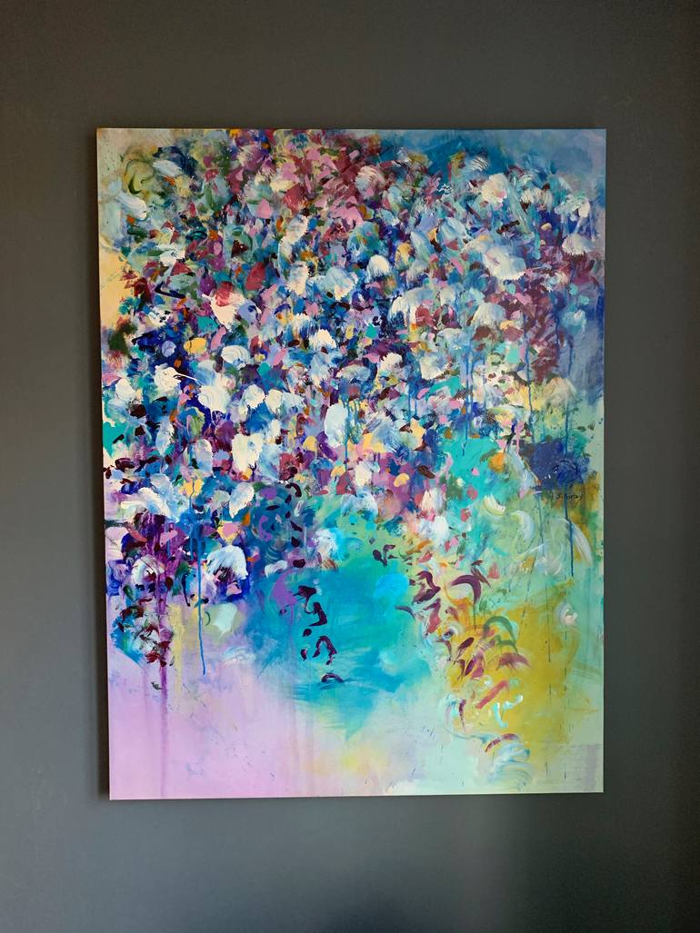 Original Abstract Floral Painting by Stefanie Kirby