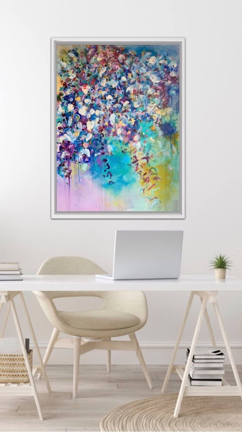Original Abstract Floral Painting by Stefanie Kirby
