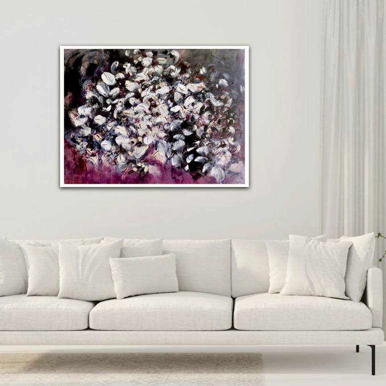 Original Abstract Floral Painting by Stefanie Kirby