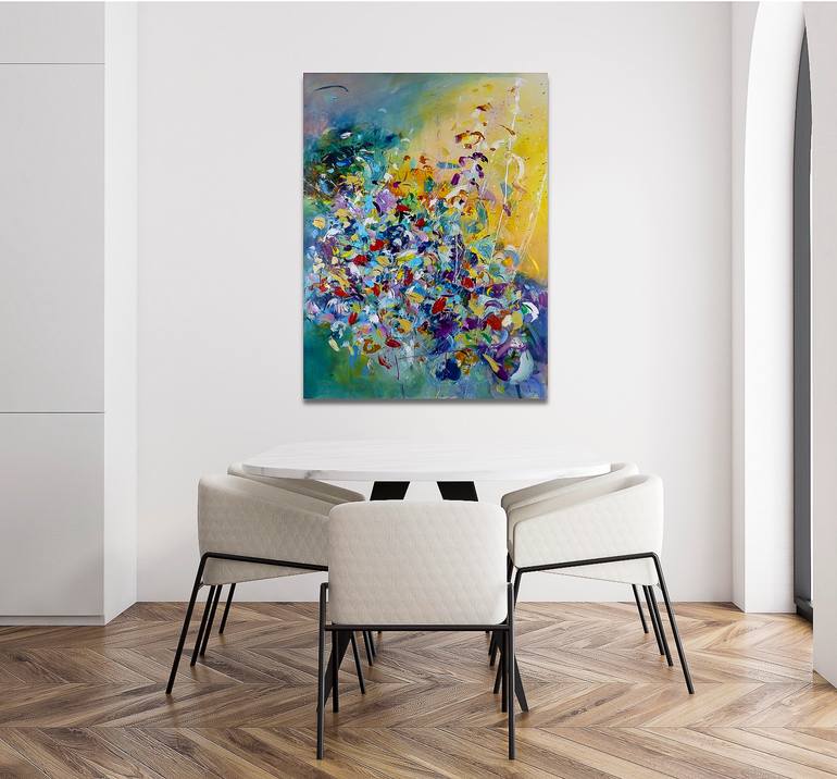 Original Abstract Floral Painting by Stefanie Kirby