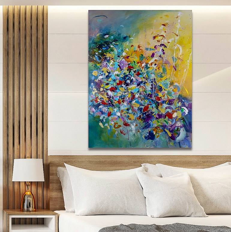Original Abstract Floral Painting by Stefanie Kirby