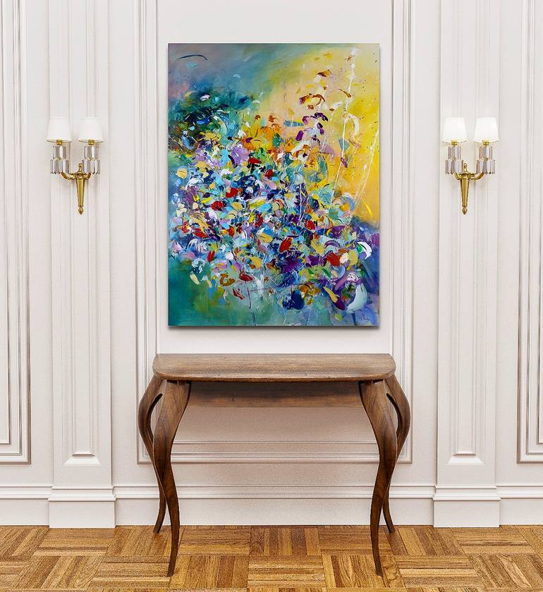 Original Abstract Floral Painting by Stefanie Kirby
