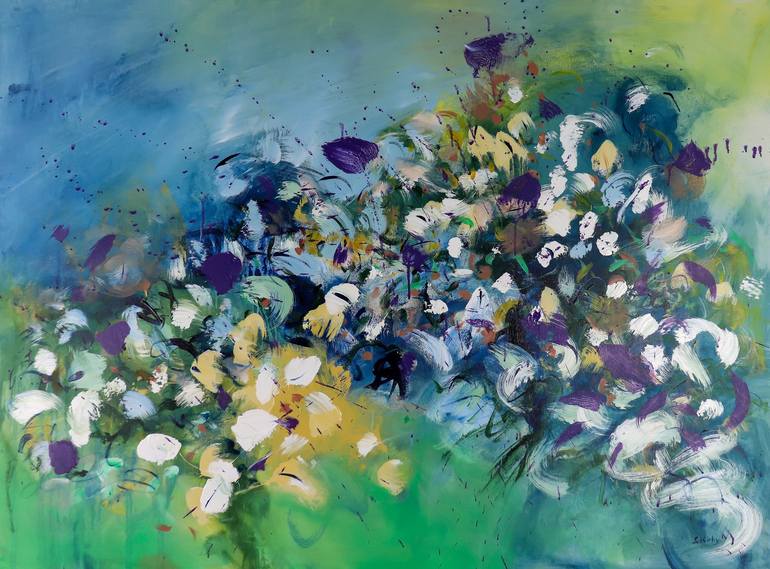 Print of Abstract Floral Paintings by Stefanie Kirby