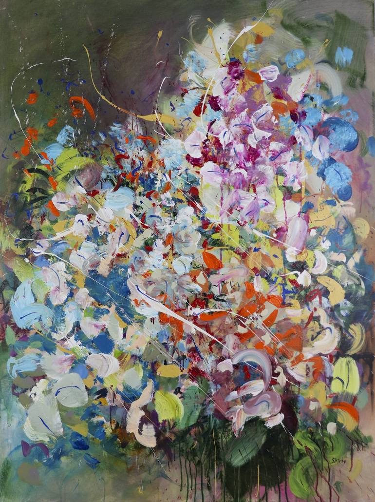 Print of Abstract Floral Paintings by Stefanie Kirby