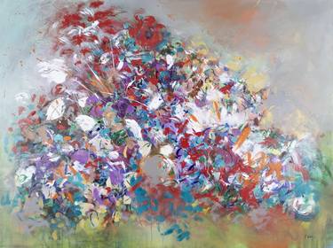 Print of Abstract Floral Paintings by Stefanie Kirby