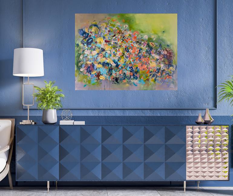 Original Abstract Floral Painting by Stefanie Kirby