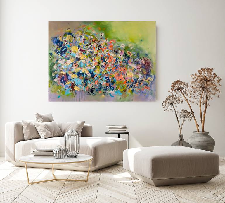 Original Abstract Floral Painting by Stefanie Kirby