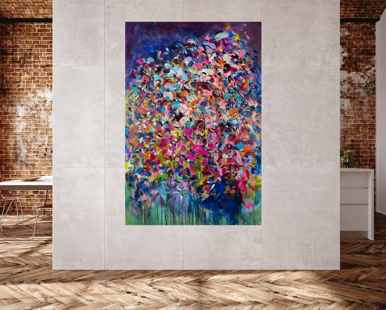 Original Abstract Floral Painting by Stefanie Kirby