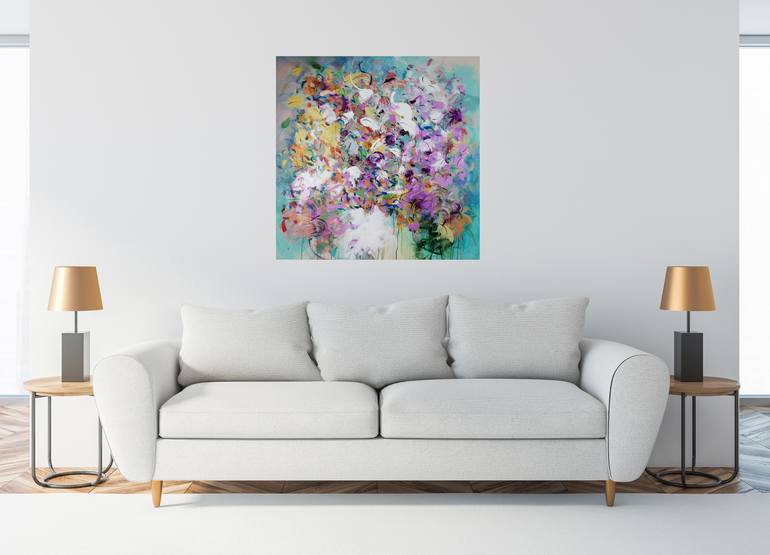 Original Abstract Floral Painting by Stefanie Kirby