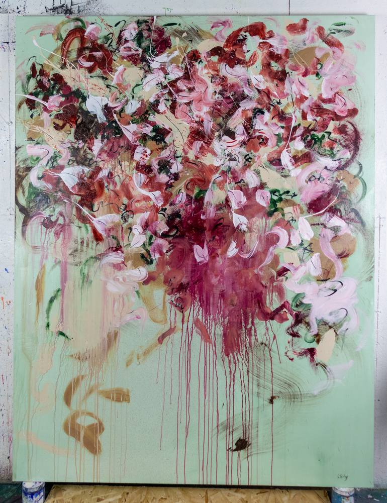Original Abstract Expressionism Abstract Painting by Stefanie Kirby