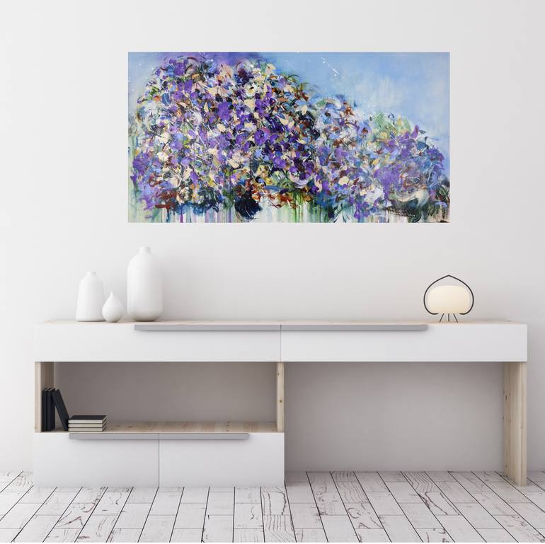 Original Abstract Floral Painting by Stefanie Kirby
