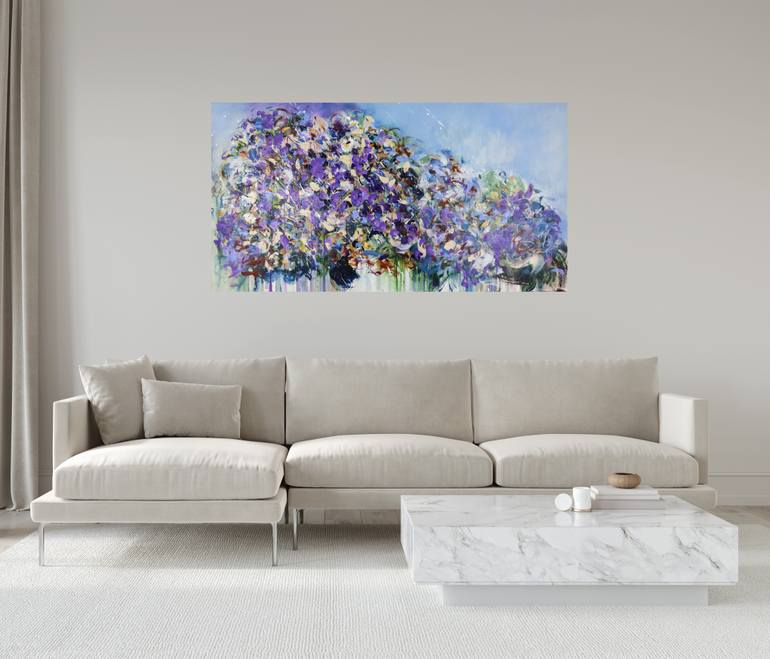 Original Abstract Floral Painting by Stefanie Kirby