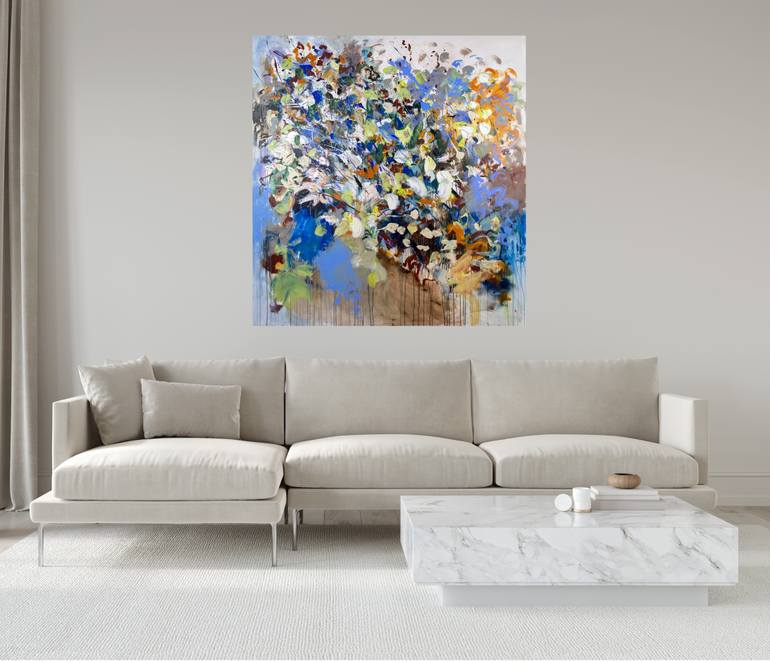 Original Abstract Floral Painting by Stefanie Kirby