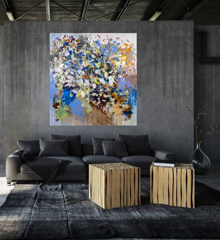 Original Abstract Floral Painting by Stefanie Kirby