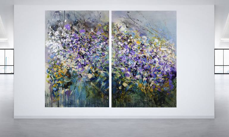 Original Abstract Floral Painting by Stefanie Kirby