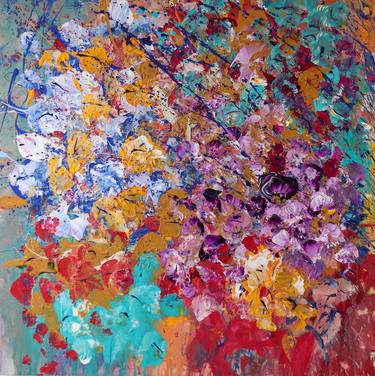 Original Abstract Floral Paintings by Stefanie Kirby